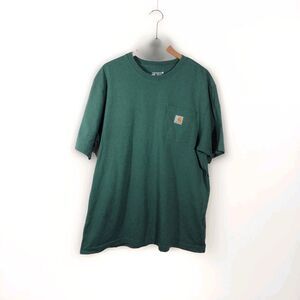 Carhartt Green Loose Fit Pocket Short Sleeve T-Shirt Men’s Size XL Workwear